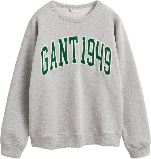 Gant Graphic C Neck Sweat LIGHT GREY MELANGE L
