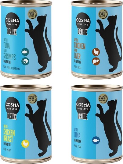 Cosma Våtfôr Drink Mix 4 Rorter 6 X 100 G Cosma Våtfôr Drink Mix 4 Rorter 6 X 100 G