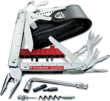 Victorinox Swisstool Plus Multiverktøy Kniv med Lås, Sølv Grå Victorinox Swisstool Plus Multiverktøy Kniv med Lås, Sølv Grå