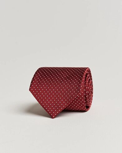 Amanda Christensen Micro Dot Classic Tie 8 cm Wine/White Amanda Christensen Micro Dot Classic Tie 8 cm Wine/White