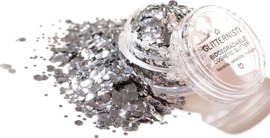 GLITTERNISTI Chunky Silver Mix Cosmetic Glitter GLITTERNISTI Chunky Silver Mix Cosmetic Glitter