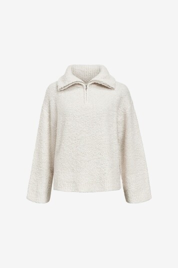 Object Genser objTolatya Knit LO L/S Pullover 135 Hvit