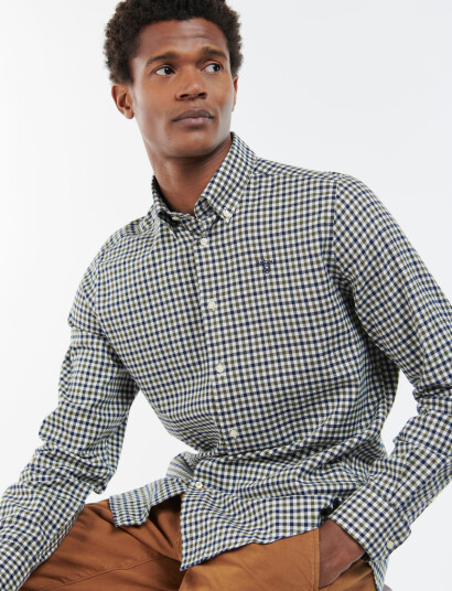 Barbour Barbour Finkle Tailored Gingham Shirt - Green - L