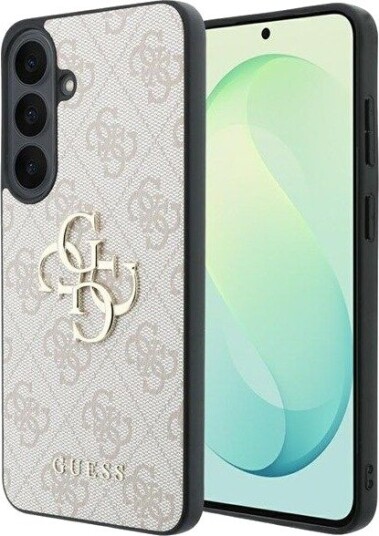 GUESS Leather 4G Metal Logo Case for Samsung Galaxy S26 FE - Pink