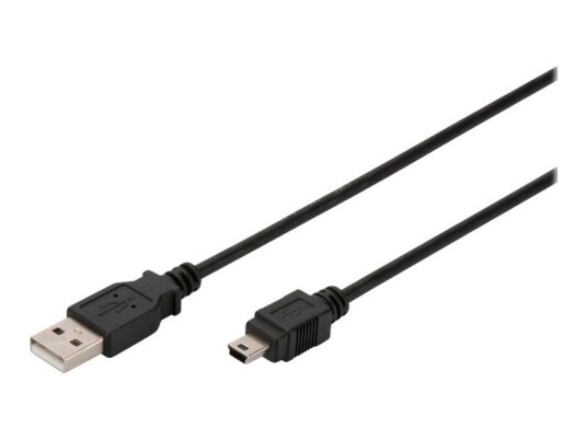 Digitus 1.8 m USB-kabel til mini-USB type B - USB 2.0 - Svart