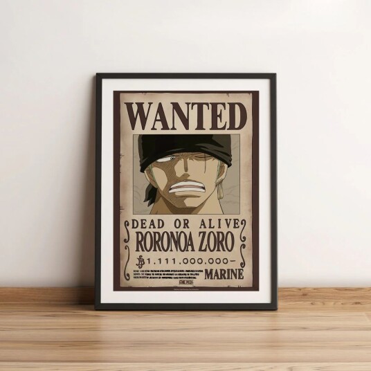 One Piece Plakat 52 x 38 cm Wanted Zoro Wano