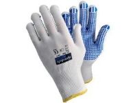 Multi Handske Tegera 630 str M med Dotter Strik Nylon Hvid,12 par/pk