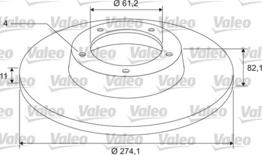 Bremseskive VALEO 675401