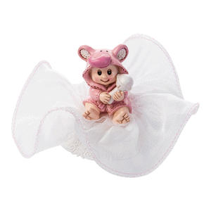 Kaketopp Rosa Baby Med Leke