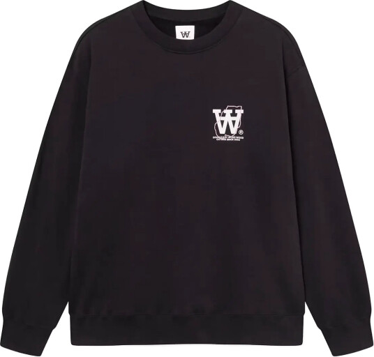 WOOD WOOD Wwjames Map Crew Neck 25219 Black S