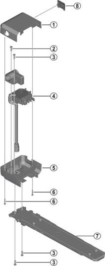 Shimano Steps øverste deksel type A svart til batterifestet modell BM-E6000 Shimano Steps øverste deksel type A svart til batterifestet modell BM-E6000