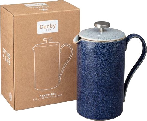 Denby Studio Blue Cobalt Brew kaffepresse 1L blå Denby Studio Blue Cobalt Brew kaffepresse 1L blå