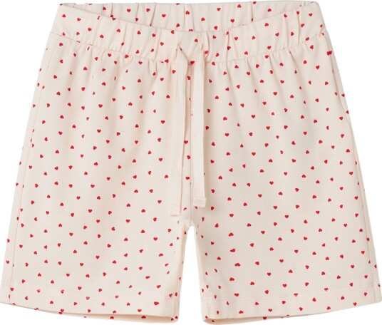 MarMar Shorts Bomull/Modal Paulo Happy Hearts MarMar 1½ år 86 Shorts Hvit Rosa