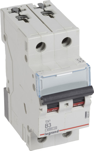Legrand 5 stk TX³ MCB automatsikring B3 2P 2M 6/6kA