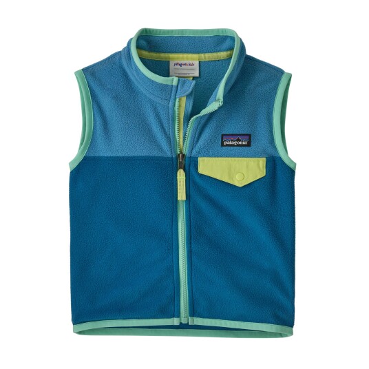 Patagonia Baby Micro D Snap T Fleece Vest Aquatic Blue 2år