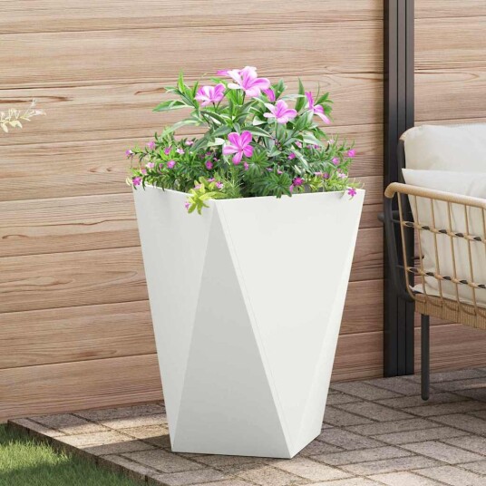 vidaXL Plantekassed Hvit 50 x 50 x 75 cm Stål vidaXL Plantekassed Hvit 50 x 50 x 75 cm Stål