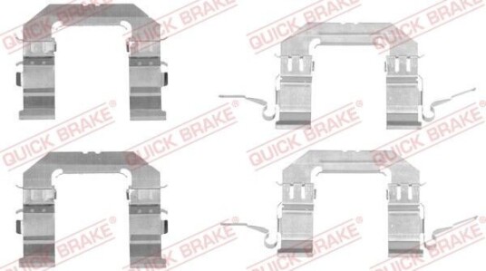 Tilbehørsett, skivebremse belegg QUICK BRAKE 109-1722