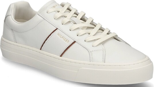 Tommy Hilfiger Dress Casual Leather Sneaker ECRU 45 Tommy Hilfiger Dress Casual Leather Sneaker ECRU 45