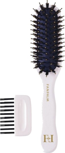 Fan Palm Boar& Nylon Hairbrush White ONE SIZE Fan Palm Boar& Nylon Hairbrush White ONE SIZE