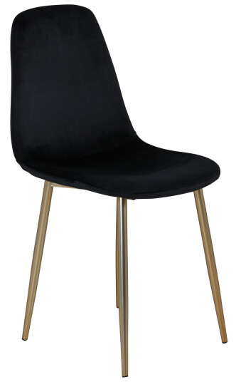Venture Design Polar spise stol Svart Fløyel/brons Svart