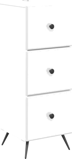 vidaXL Skuffeskap Høgglans hvit 33 x 34,5 x 90 cm Konstruert tre vidaXL Skuffeskap Høgglans hvit 33 x 34,5 x 90 cm Konstruert tre