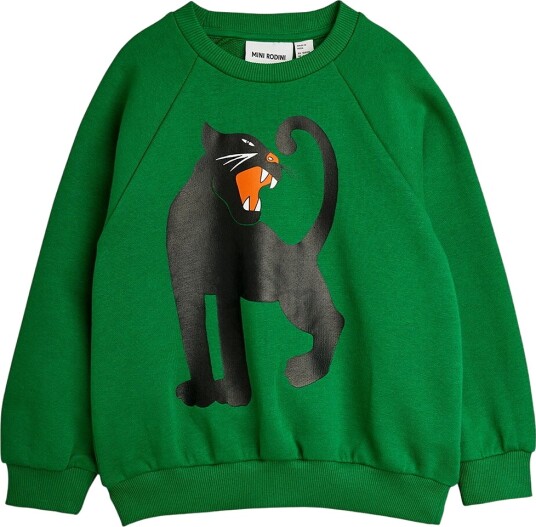 Mini Rodini Panther Sp Sweatshirt   Green   80/86