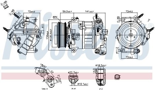 AC kompressor NISSENS 890796