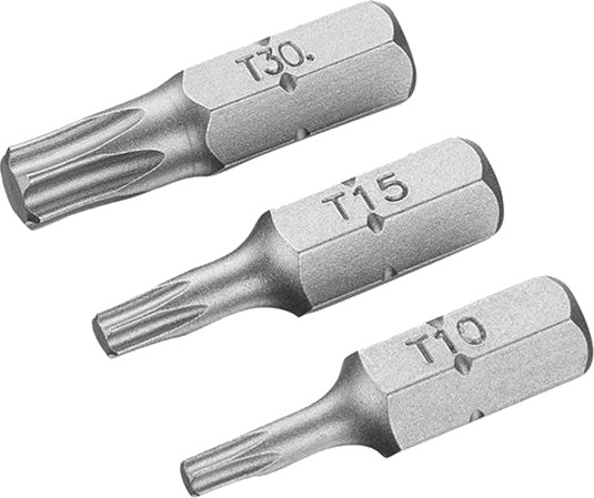 Irwin Bitssett 3 Stk. T10 T15 T30 / 25 Mm