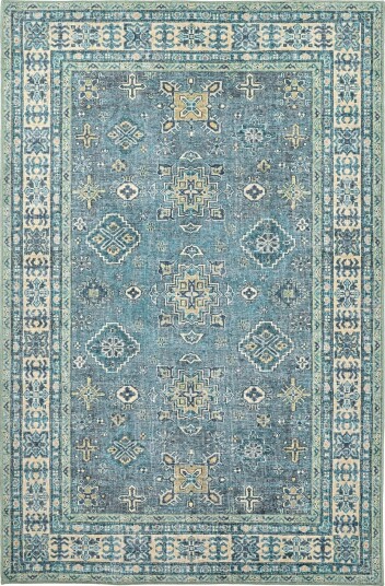 Flatvevd teppe Benaluna blå/grønn Størrelse: 230 x 340 cm