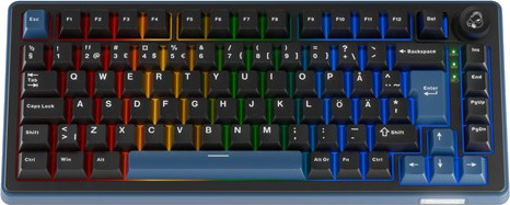 Ducky OK-M-75 Gamingtastatur Nordisk uten numerisk tastatur svart DKOKM2583-KYFIPDCOCH1