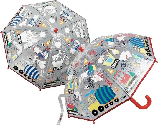 Floss & Rock Construction Transparent Colour Changing Umbrella - YELLOW - 66X5X5 Floss & Rock Construction Transparent Colour Changing Umbrella - YELLOW - 66X5X5