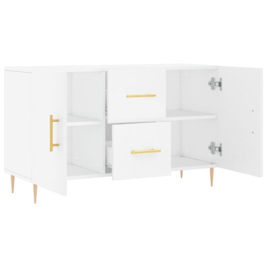 vidaXL Skjenk hvit 100x36x60 cm konstruert tre