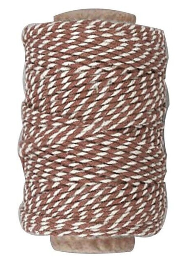 Creativ Company Cotton cord Brown/White 50m