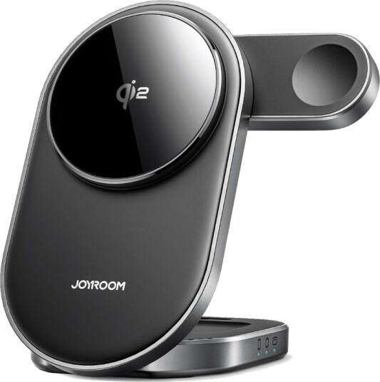 Joyroom 3-i-1 sammenleggbar trådløs lader - Qi 15W, Svart