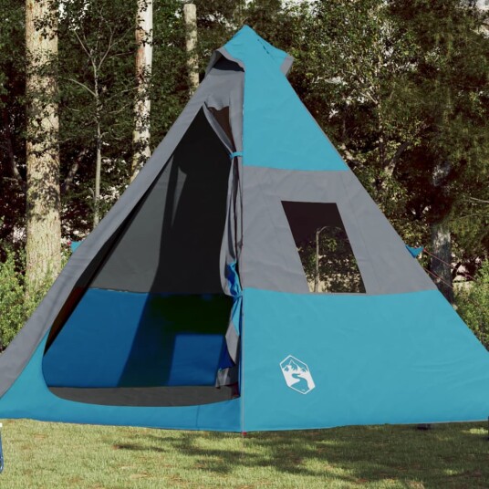  Campingtelt tipi 7 personer blå vanntett