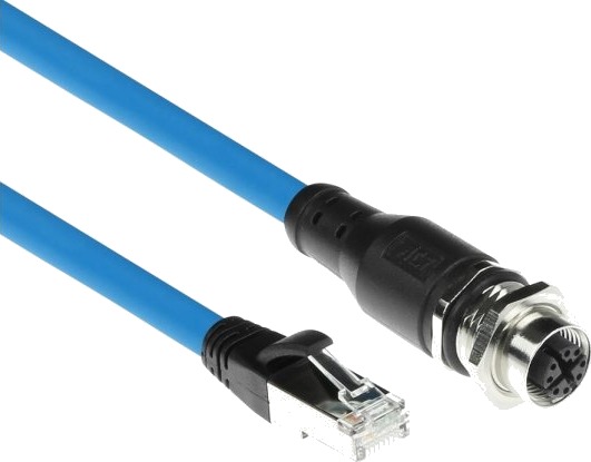 Act Industrial Sensorkabel 3,00 M M12x 8-Pin Hunn Chassis Til Rj45, Superflex Sf/Utp Tpe-Kabel, Skjermet (Sc4951)