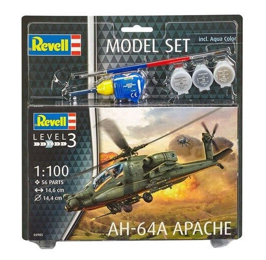 Revell AH-64A Apache Modellset 1:100 - Byggesett for Modellfly Revell AH-64A Apache Modellset 1:100 - Byggesett for Modellfly