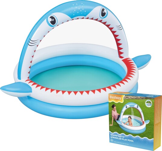 Bestway Barnebasseng med Vannspreder Sharktastic
