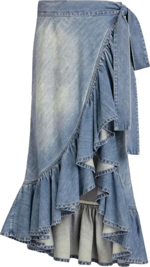 Alaïa Dame Skjørt Blå S,