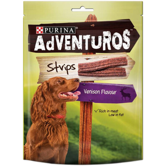 Purina Adventuros Hundesnacks med hjortesmak 90 g - 6 stk