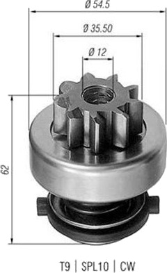 MAGNETI MARELLI 940113020282 Lite tannhjul, starter