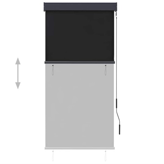 vidaXL Utendørs rullegardin 80x250 cm antrasitt