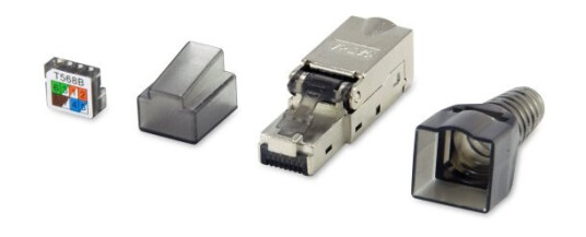 Equip 121171 Rj-45 Nickel Hankjønn Rett Metall Plast Cat6a