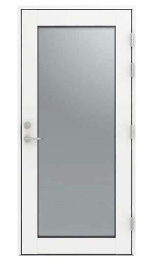 Ytterdør Diplomat Hvit Klart Glass Aluminium Ytterdør Diplomat Hvit Klart Glass Aluminium