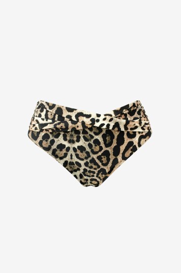 KAANDA Beach life - Bikinitruser Mid Rise Front Twist Bottom - Svart