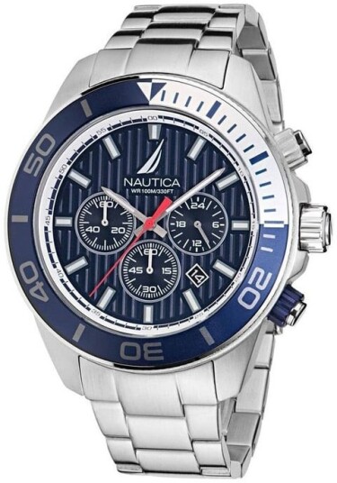Nautica Herreklokke NAPNOF303 One Blå/Stål Ø48 mm
