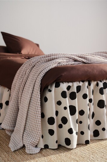 Jotex Dot Sengekappe 45 Cm Beige/svart RIGMOR 22780290108