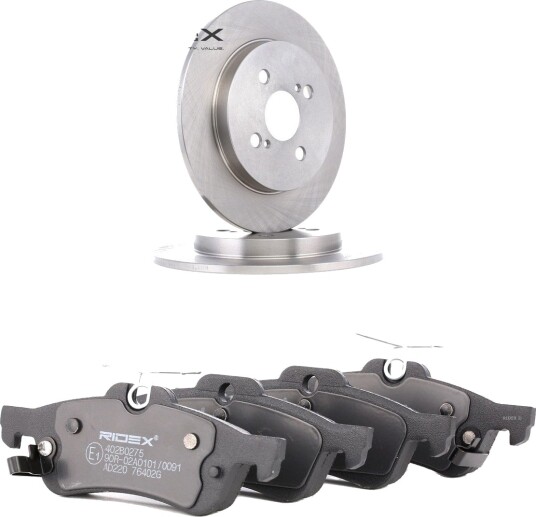 Bremseskiver og -klosser RIDEX 3405B2456