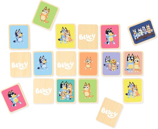Bluey Memospill med 18 kort - Klassisk Barnespill for Barn fra 2 år