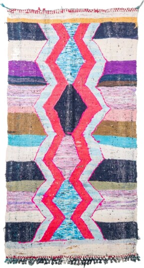 Marokkansk Boucherouite teppe 115 x 220 cm Størrelse: 115 x 220 cm